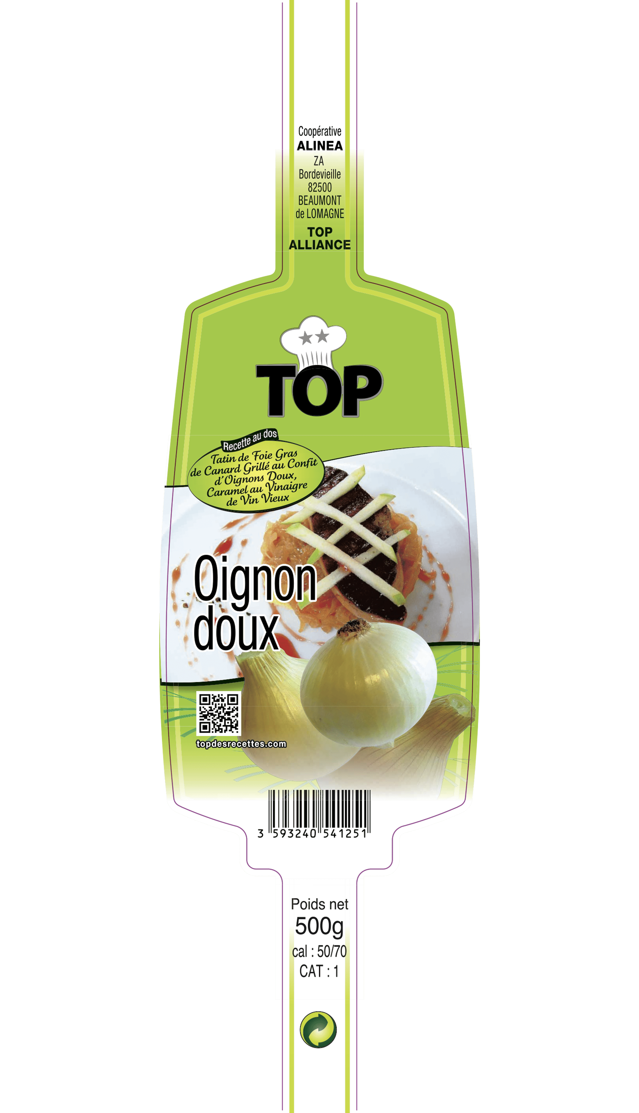 Etiquette_Oignon Doux Filet 500g TOP